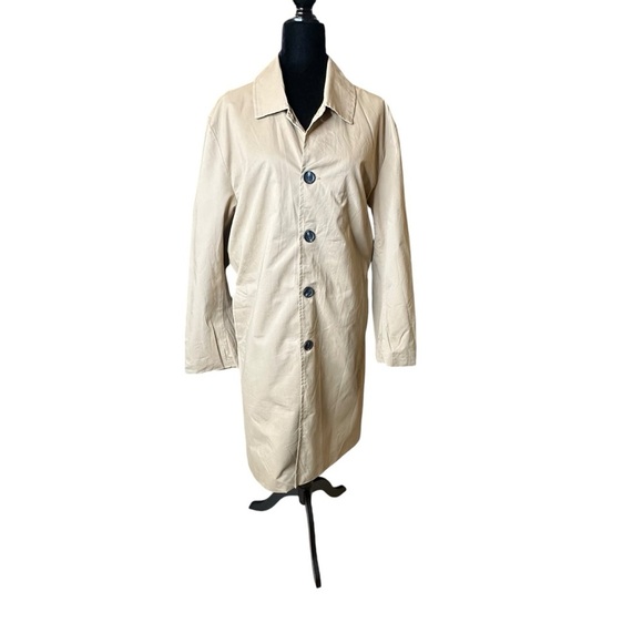 Boohoo Man, Khaki, Five Button, Midi Length, Trench Coat sz L - Picture 1 of 14